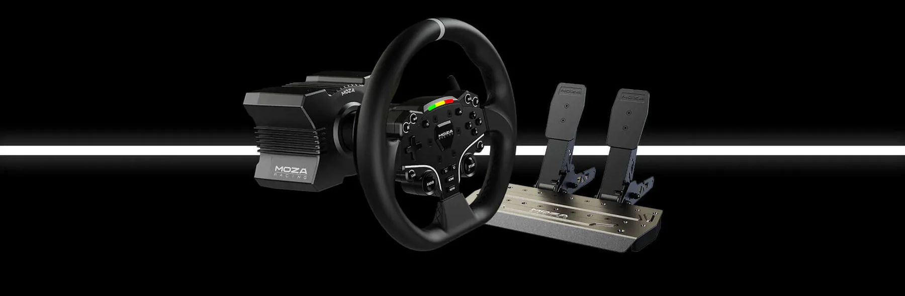 MOZA R5 All-in-One PC Gaming Racing Simulator 3PCS Bundle
